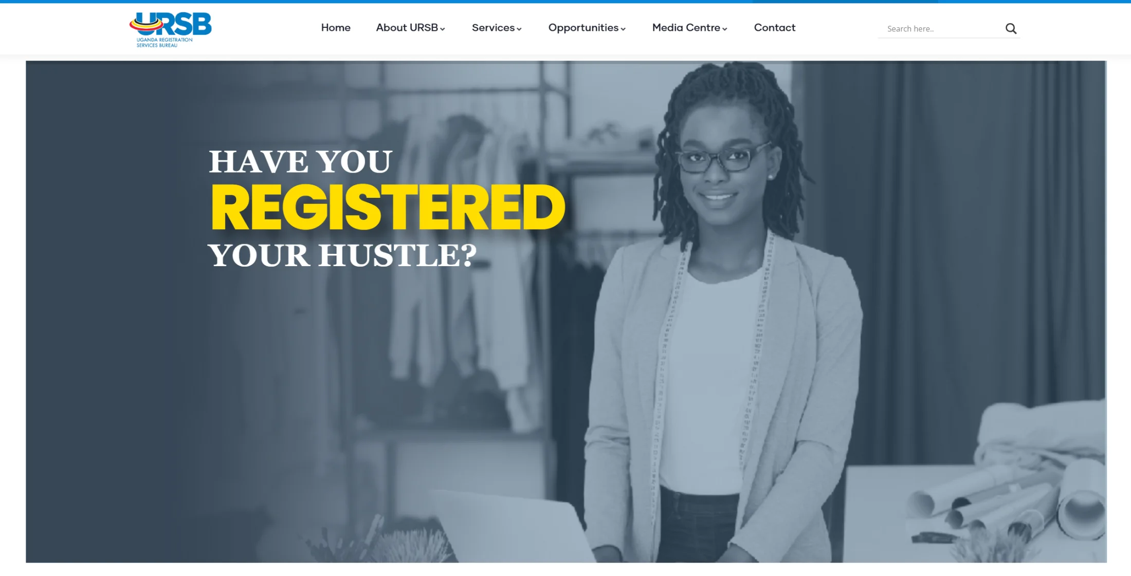 Register your hustle A woman in a workspace asking if you've registered your hustle